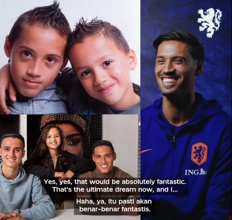 赖因德斯：希望弟弟随印尼进入世界杯，我们能够在赛事中碰面